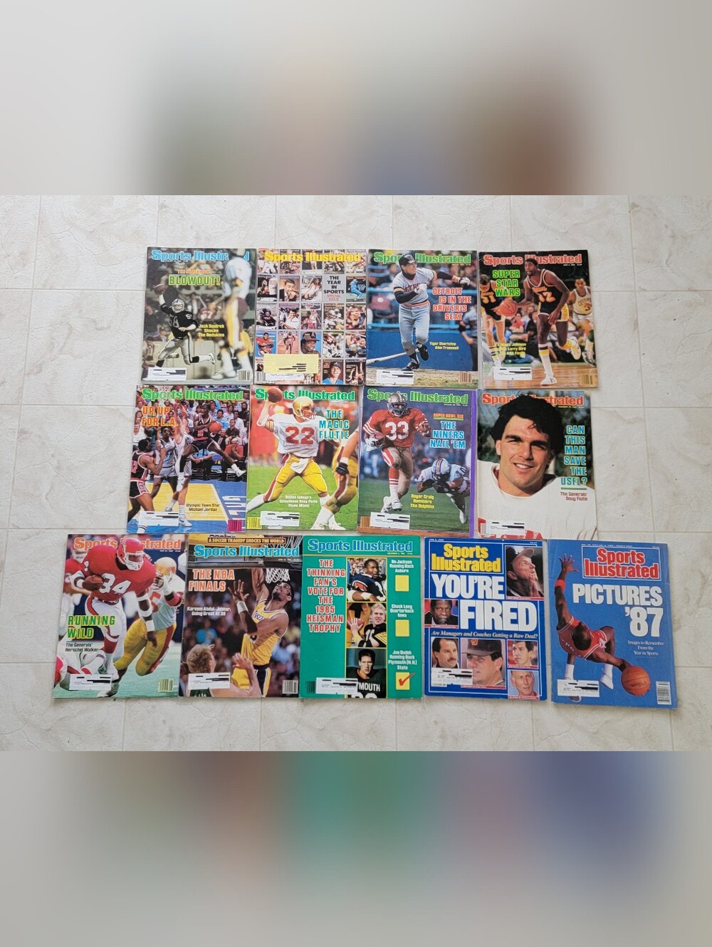Thirteen Sports Illustrated Issues 1985 to 1987
